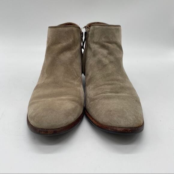Sam Edelman Petty Ankle Bootie Size 8M GUC Ankle Zip Stacked Heel Suede - Picture 7 of 12